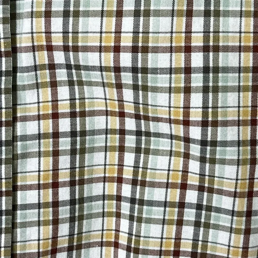 Banana Republic Stretch Slim Fit Soft Wash Plaid Shirt Men's Size Large